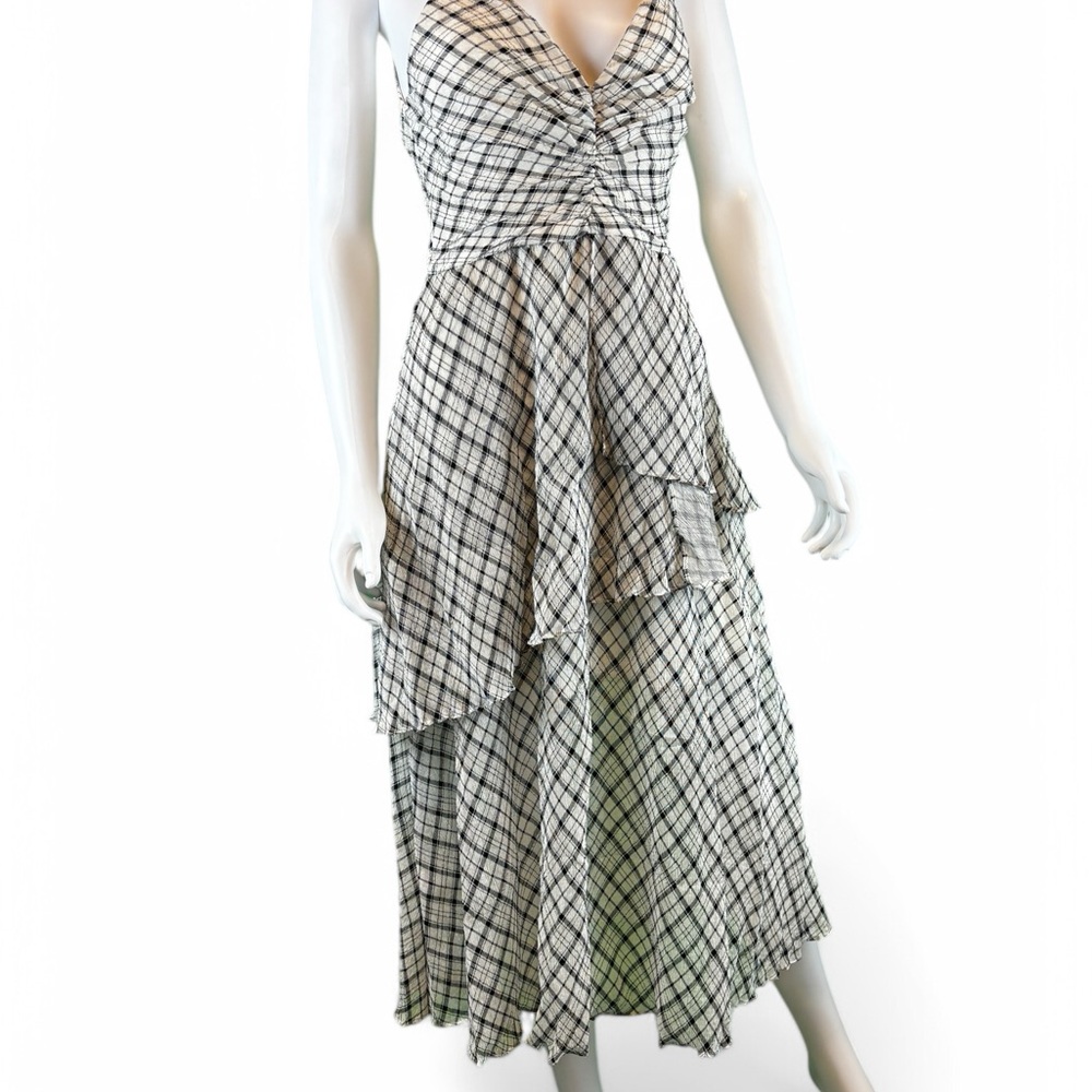 TALULAH La Maison Wild Heart Midi Dress Plaid NWT - Picture 2 of 9